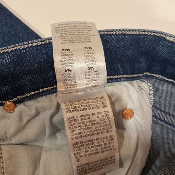 MOTHER MID RISE DAZZLER CROP FRAY WERE ALL IN THIS TOGETHER NWOT - Picture 14 of 16